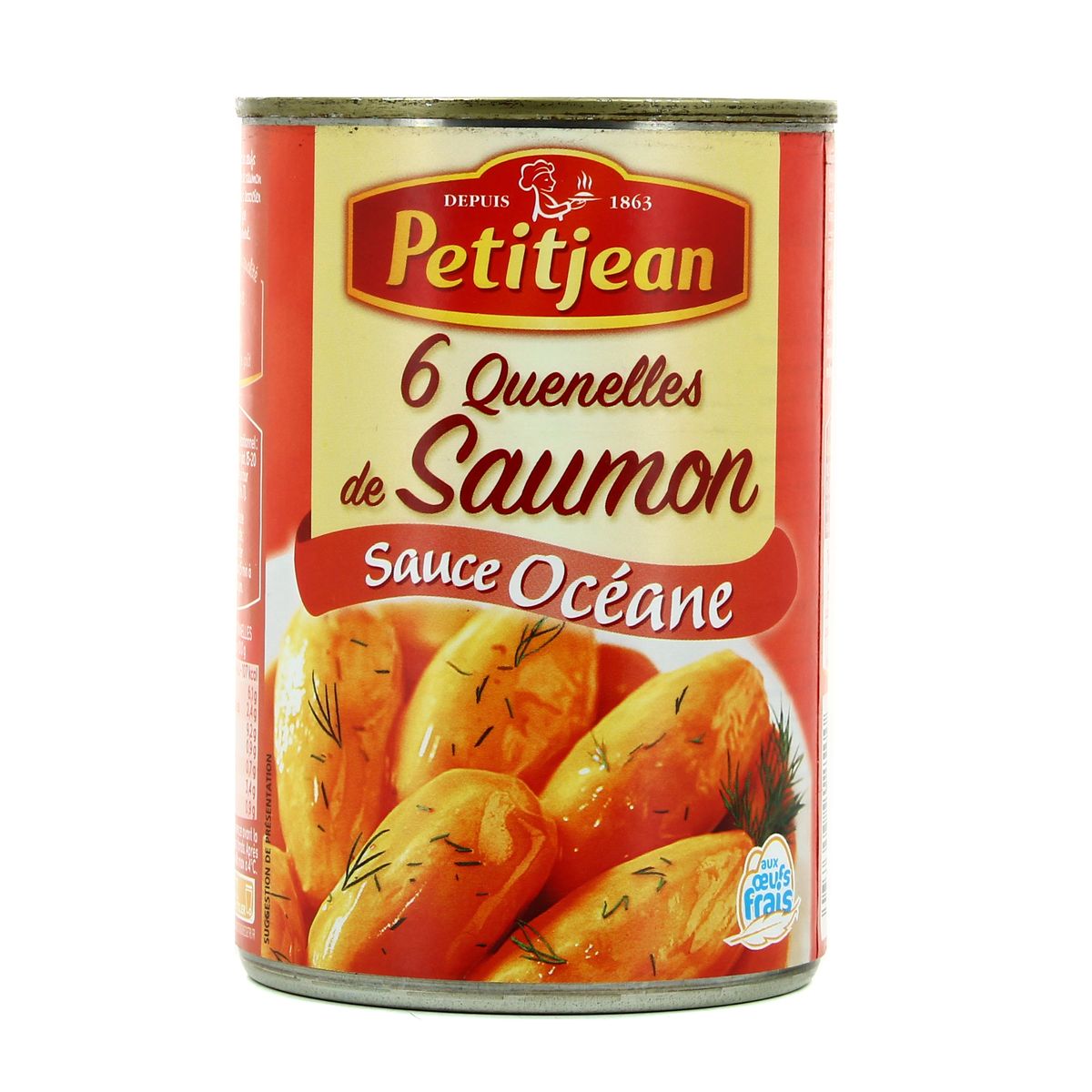 PETITJEAN - QUENELLES DE SAUMON SAUCE OCÉANE Boite de 400g.
