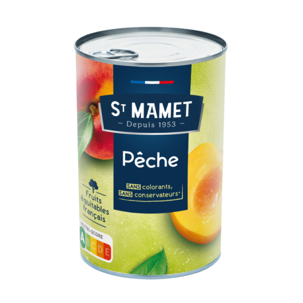 ST MAMET - PECHE AU SIROP Boite de 245g net égoutté