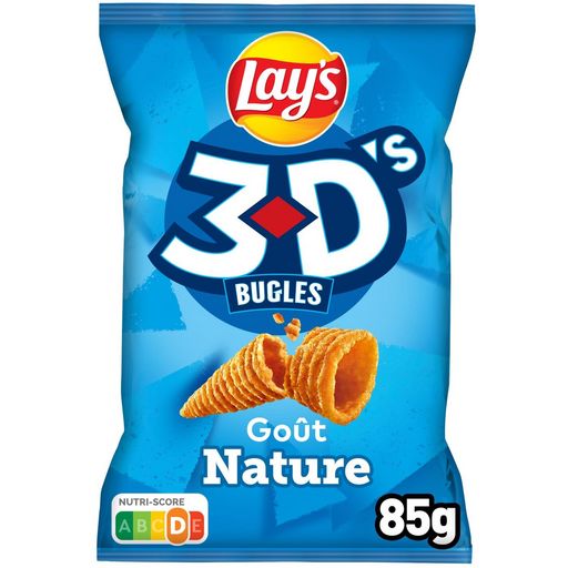 LAY\'S- BISCUITS APERITIF GOÛT NATURE 3D Paquet de 85g