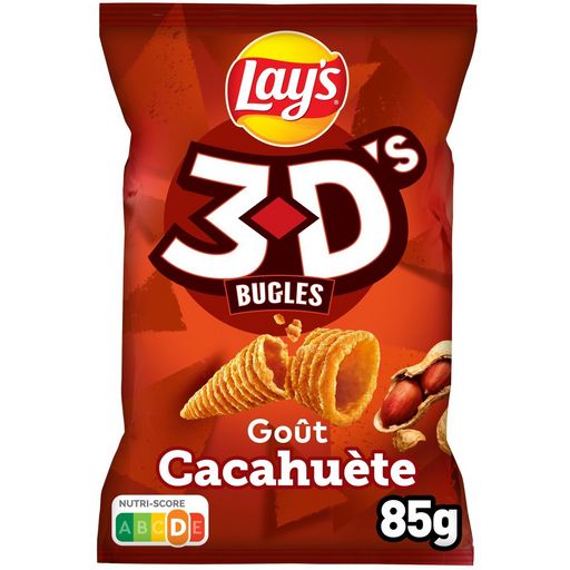 LAY\'S - BISCUITS APERITIF GOÛT CACAHUETE 3D Paquet de 85g