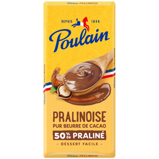 POULAIN - CHOCOLAT A DESSERT PRALINOISE Tablette de 180g