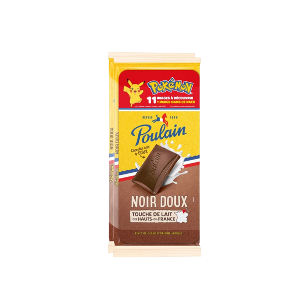 POULAIN - CHOCOLAT NOIR DOUX TOUCHE DE LAIT Les 2 tablettes de 95g