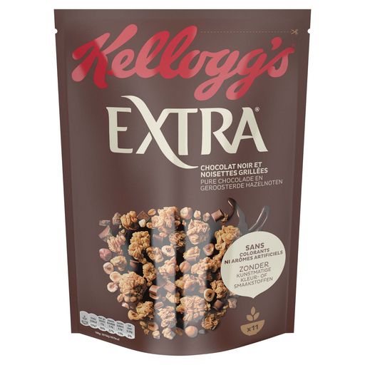 KELLOGG\'S - CEREALES PEPITES CHOCOLAT NOIR ET NOISETTES EXTRA 500g