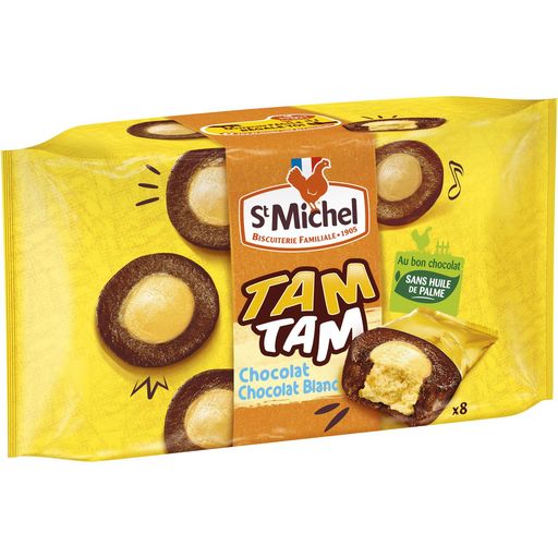ST MICHEL - GATEAU AU CHOCOLAT ET CHOCOLAT BLANC TAMTAM Paquet de 220g