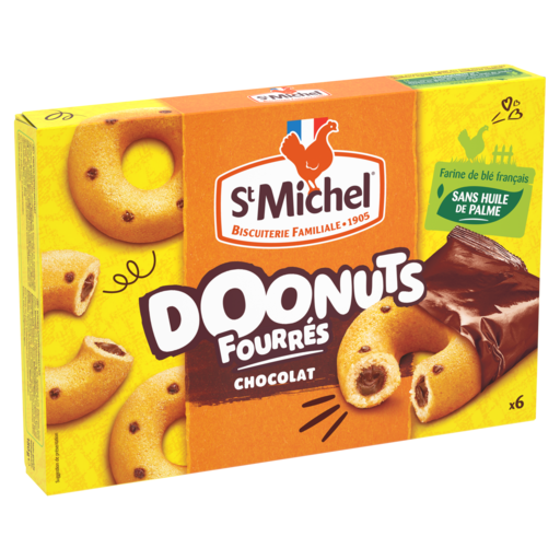 ST MICHEL - GÂTEAUX AUX PEPITES DE CHOCOLAT DOONUTS Paquet de 180g
