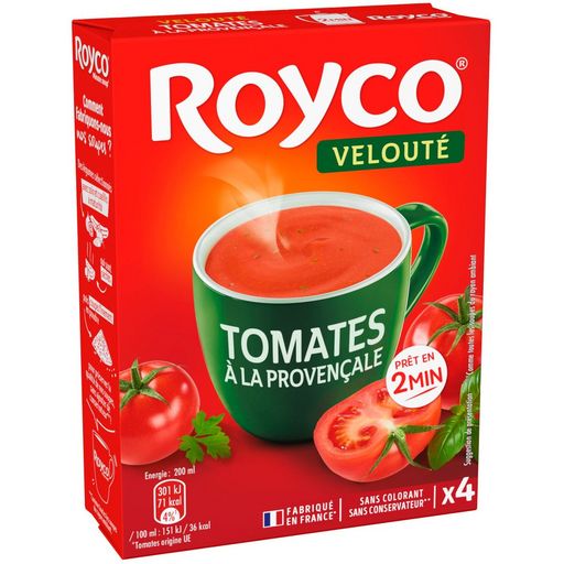 ROYCO - VELOUTE DE TOMATE A LA PROVENCALE Paquet de 4 sachets de 18g