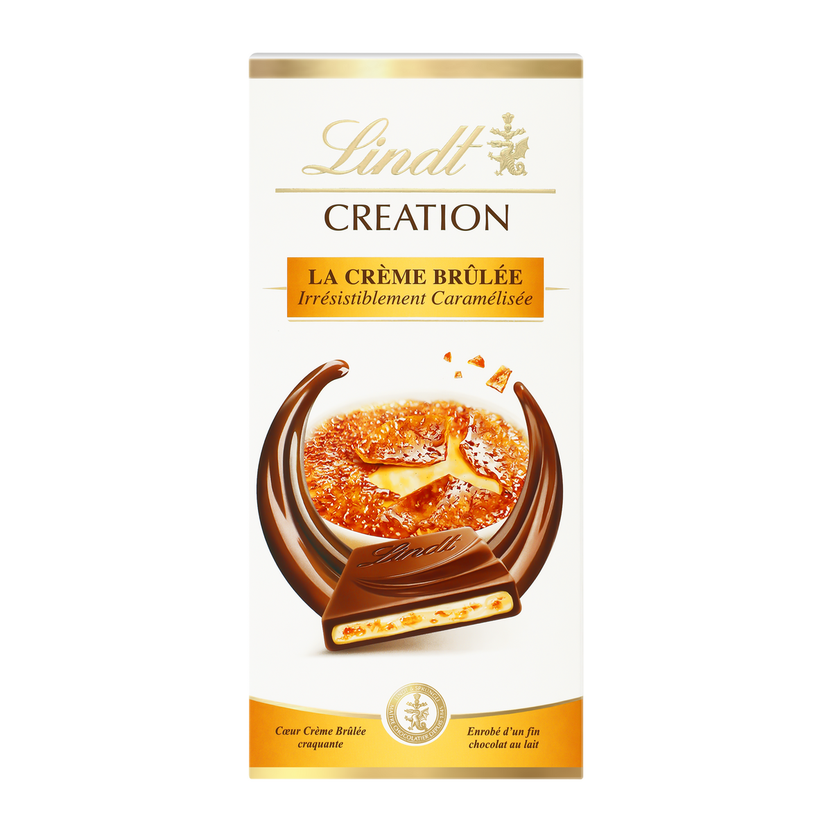 LINDT - CHOCOLAT CREME BRÛLEE CARAMELISEE LINDT CREATION 150g