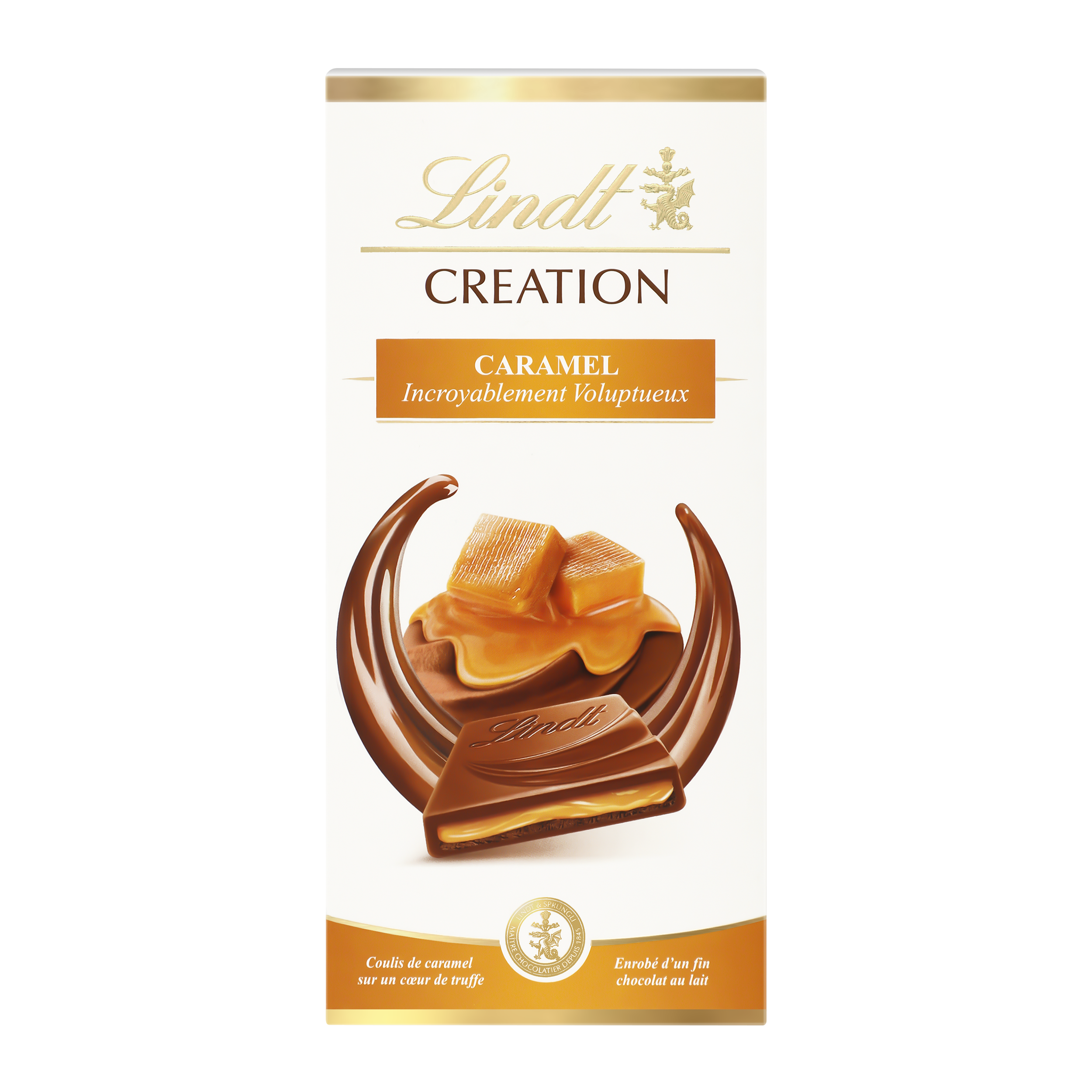 LINDT - CHOCOLAT LAIT CARAMEL LINDT CREATION 150g