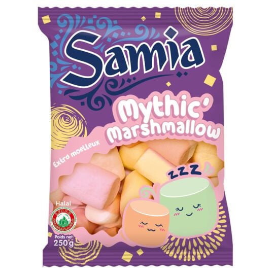 SAMIA - BONBONS HALAL MARSHMALLOW Paquet de 250g
