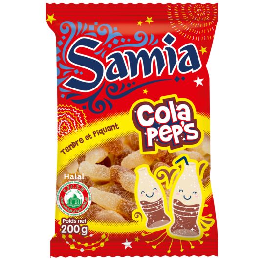 SAMIA - BONBONS HALAL COLA PEPS Paquet de 200g