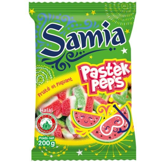 SAMIA - BONBONS HALAL PASTEK PEP\'S Paquet de 200g