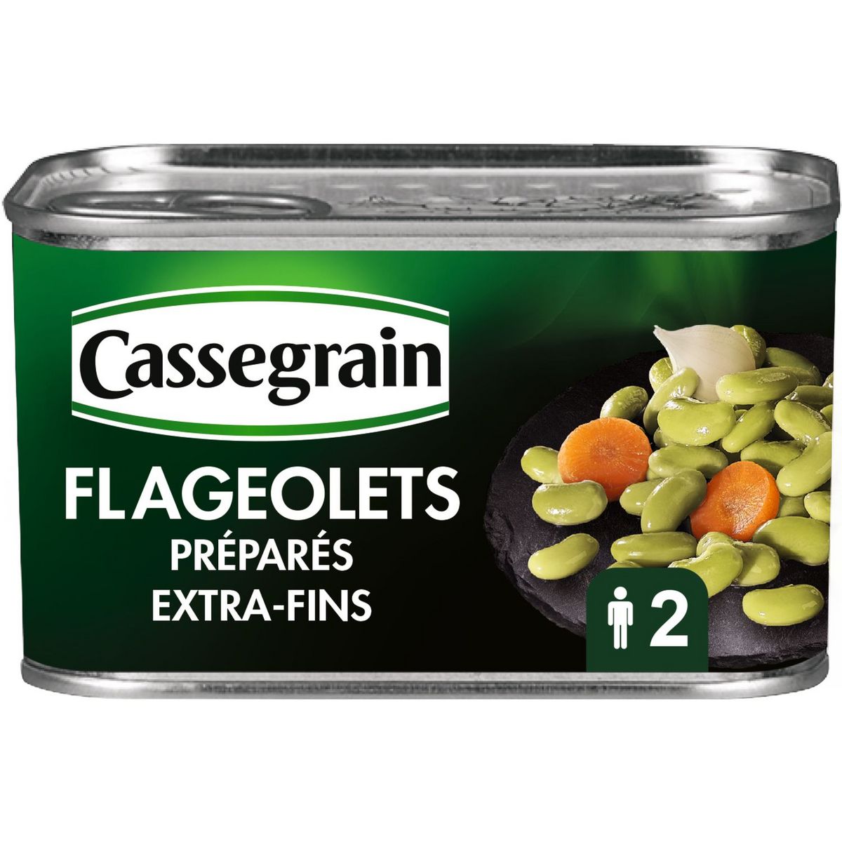CASSEGRAIN - FLAGEOLETS EXTRA-FONDANTS Boite de 265g net égoutté