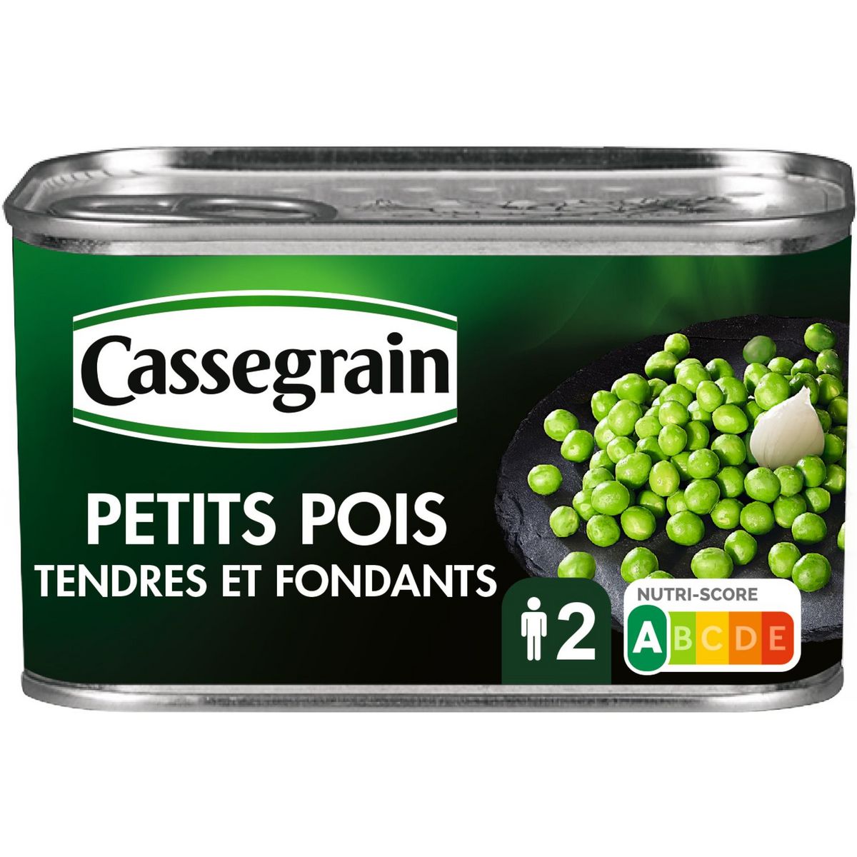 CASSEGRAIN - PETITS POIS TENDRES ET FONDANTS Boite de 280g net égoutté