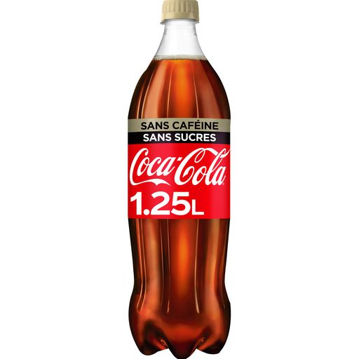 COCA-COLA - SANS SUCRE SANS CAFEINE Bouteille de 125cl