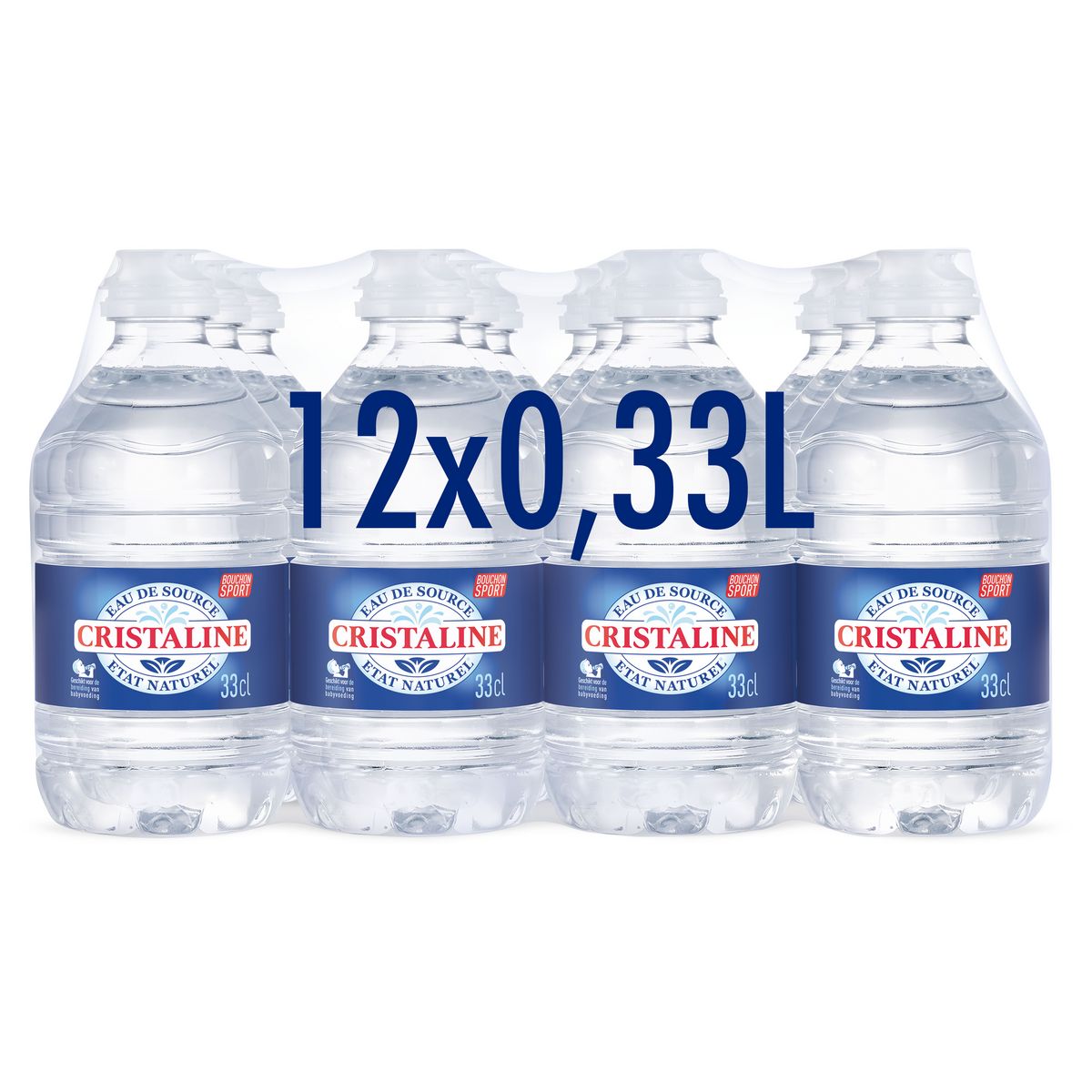 CRISTALINE - EAU MINERALE NATURELLE Pack de 12 bouteilles de 33cl