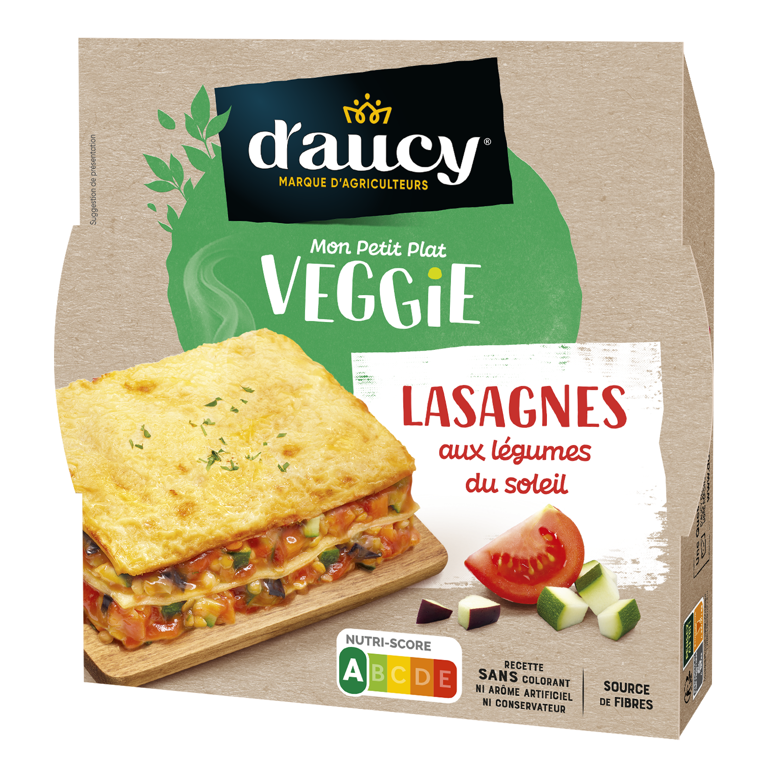 D\'AUCY - LASAGNES AUX LEGUMES DU SOLEIL Barquette de 320g