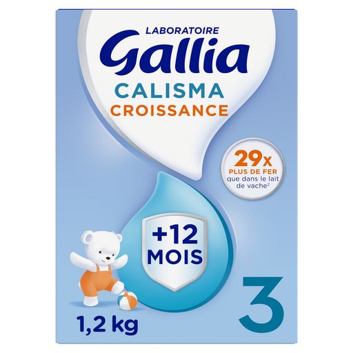 GALLIA - LAIT DE CROISSANCE EN POUDRE CALISMA Boite de 2 sachets : 1200g