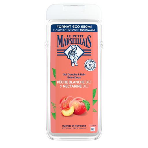 LE PETIT MARSEILLAIS - GEL DOUCHE PÊCHE BLANCHE NECTARINE Flacon de 650ml