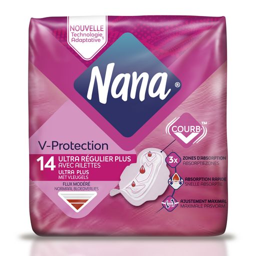 NANA - SERVIETTE HYGIENIQUE ULTRA NORMAL PLUS Paquet de 14