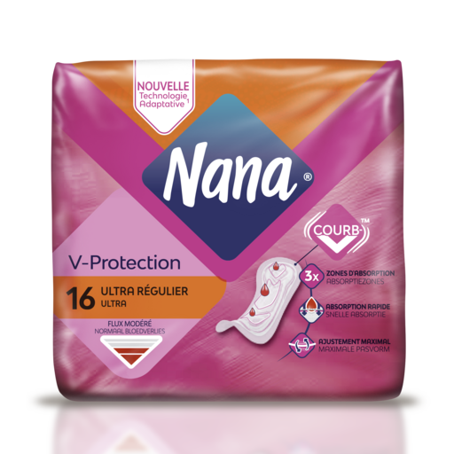 NANA - SERVIETTE HYGIENIQUE ULTRA NORMAL Paquet de 16