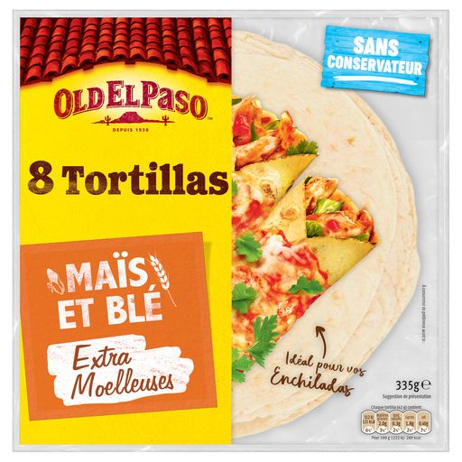 OLD EL PASO - TORTILLAS DE MAÏS NATURE Paquet de 8