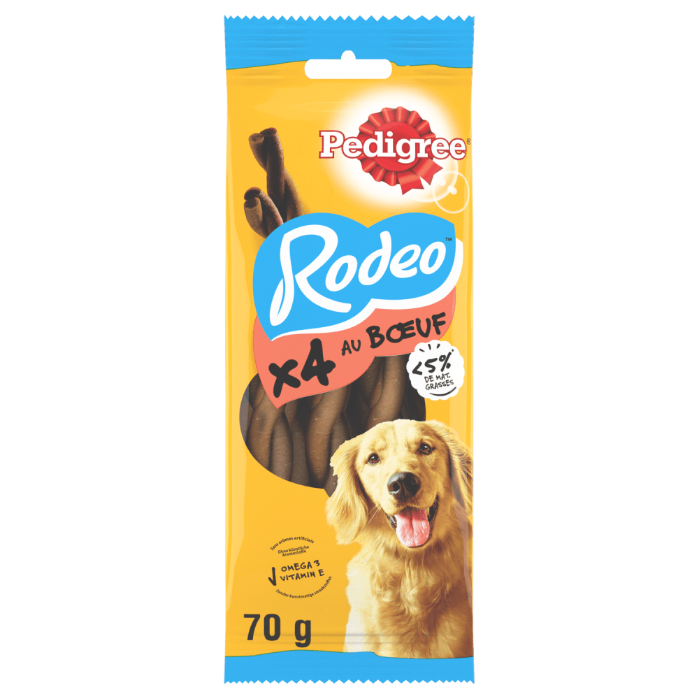 PEDIGREE - FRIANDISES AU BOEUF TORSADES A MÂCHER Sachets de 4