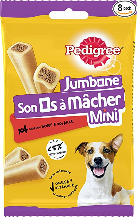 PEDIGREE - FRIANDISES AU BOEUF SON OS A MÂCHER MINI Sachets de 180g
