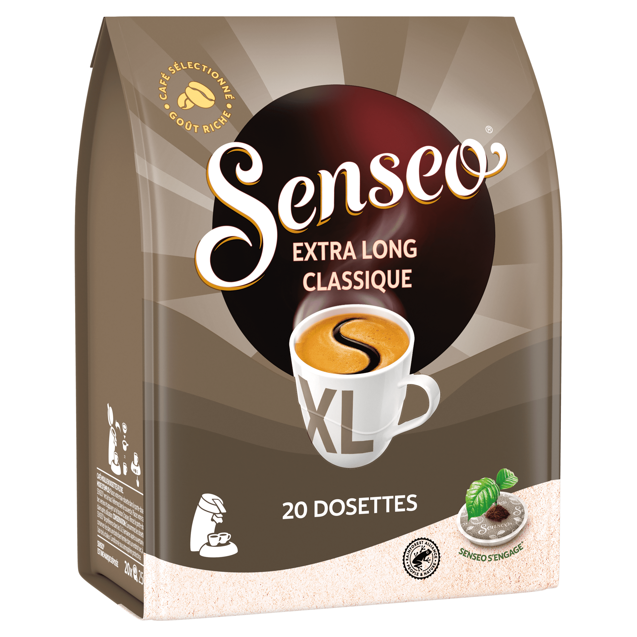 CAFE DOSETTES EXTRA LONG CLASSIC SENSEO