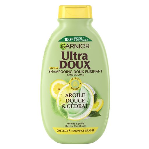 ULTRA DOUX - SHAMPOING PURIFIANT ARGILE DOUCE ET CEDRAT Flacon de 300ml