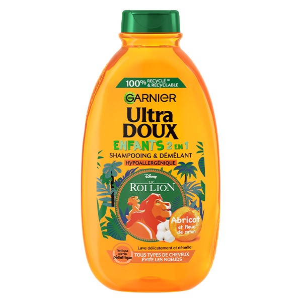 ULTRA DOUX - SHAMPOING 2 en 1 KIDS ABRICOT ET FLEUR DE COTON Flacon de 300ml