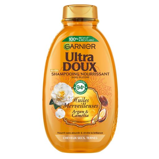 ULTRA DOUX - SHAMPOING HUILE D\'ARGAN ET DE CAMELIA Flacon de 300ml