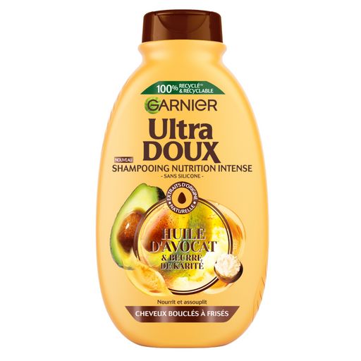 ULTRA DOUX - SHAMPOING HUILE D\'AVOCAT ET BEURRE DE KARITE Flacon de 300ml