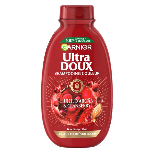 ULTRA DOUX - SHAMPOING HUILE D\'ARGAN ET CRANBERRY Flacon de 300ml