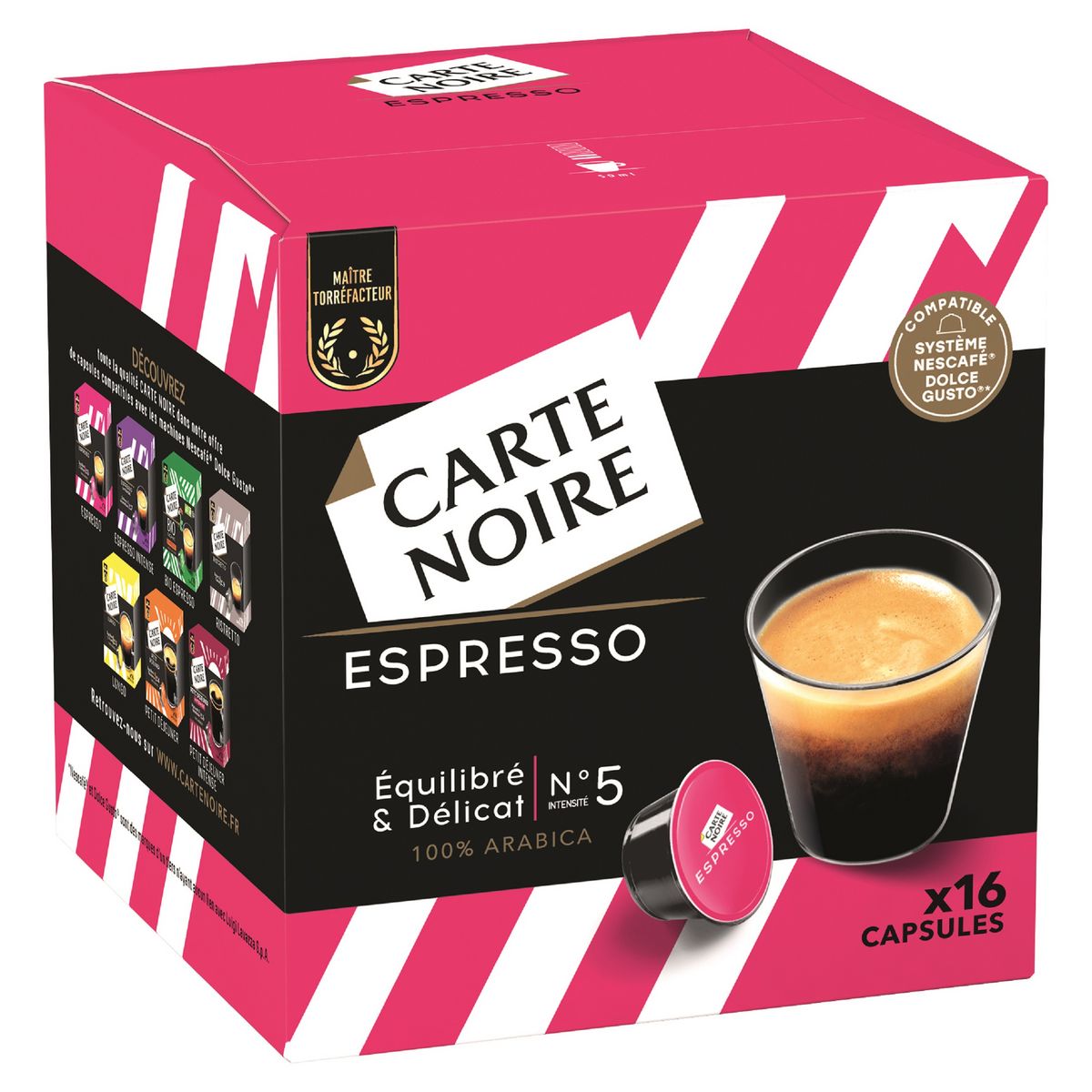 CARTE NOIRE - CAPSULES DE CAFE ESPRESSO Boite de 16 capsules