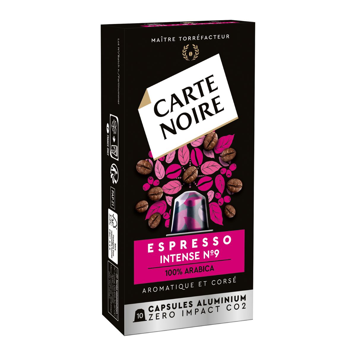 CARTE NOIRE - CAPSULES DE CAFE ESPRESSO N°9 Boite de 10 capsules