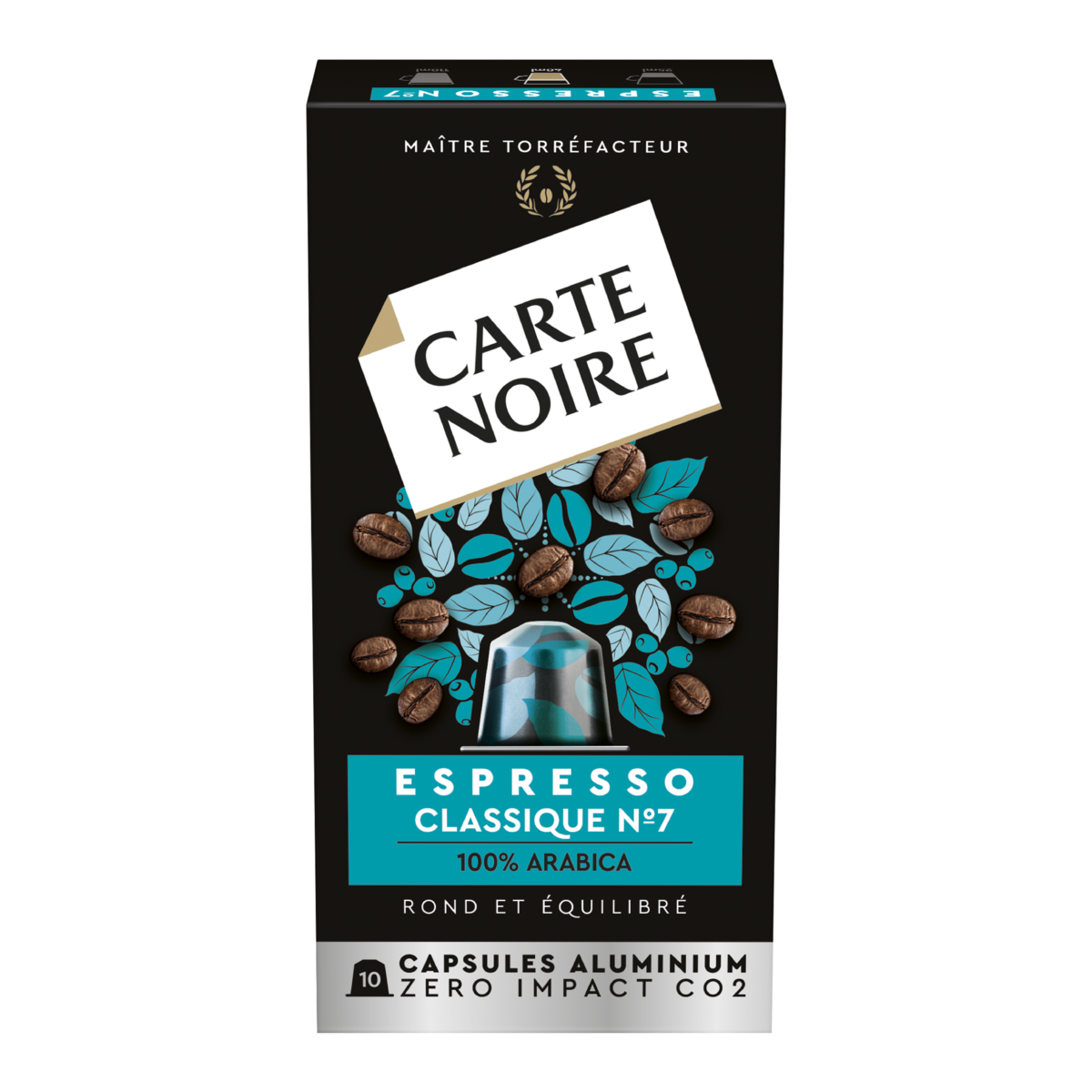 CARTE NOIRE - CAPSULES DE CAFE ESPRESSO N°7 Boite de 10 capsules