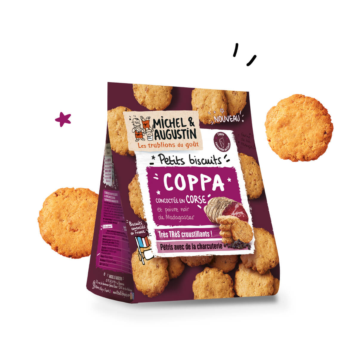 MICHEL ET AUGUSTIN - PETIT BISCUITS COPPA Paquet de 90g