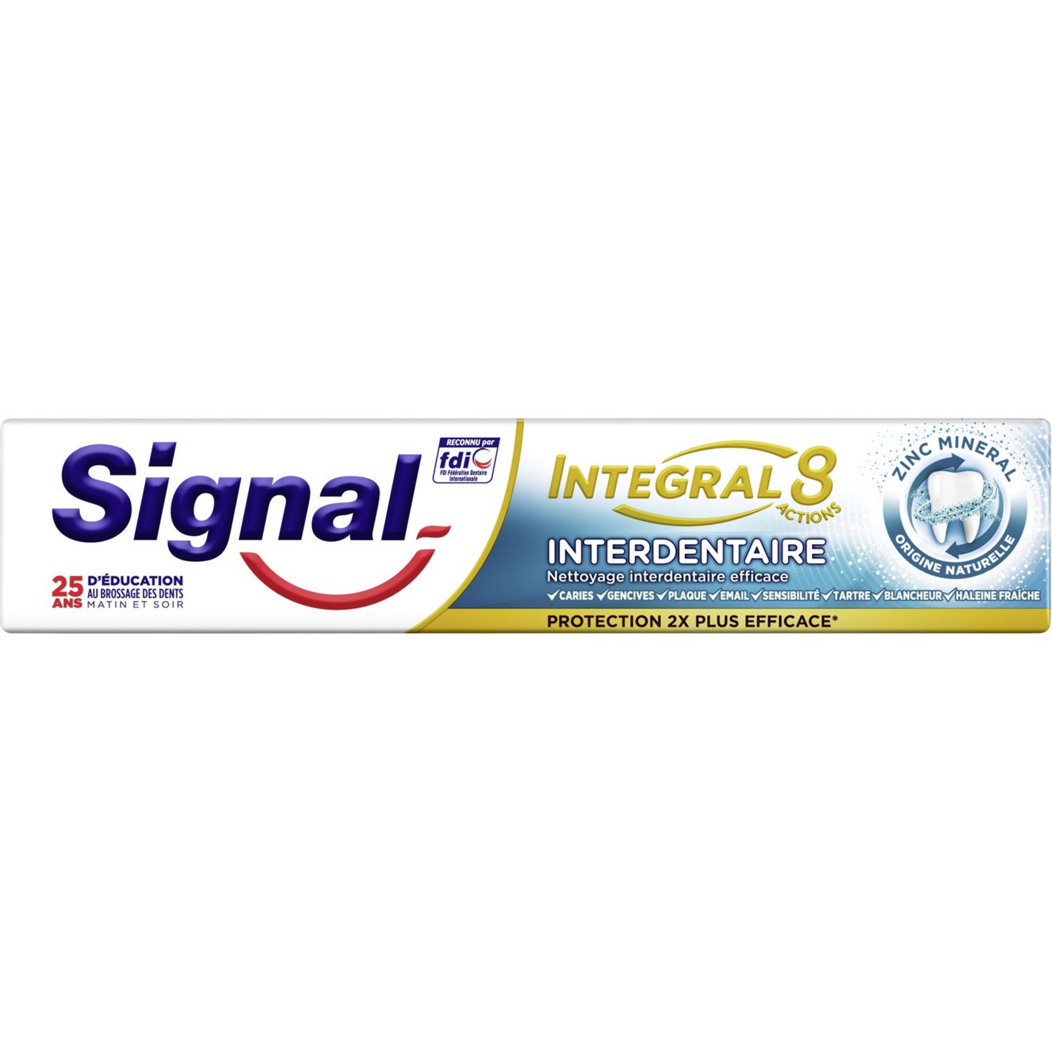 SIGNAL - DENTIFRICE INTEGRAL 8 INTERDENTAIRE Tube de 75ml