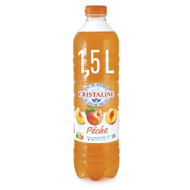 CRISTALINE - EAU AROMATISEE PECHE Bouteille de 150cl