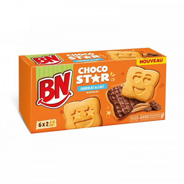 BN - BISCUITS CHOCOSTAR Paquet de 195g