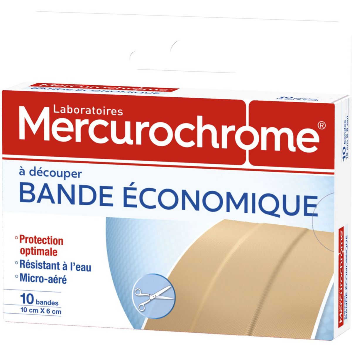 MERCUROCHROME - BANDES ECONOMIQUE Boite de 10 bandes