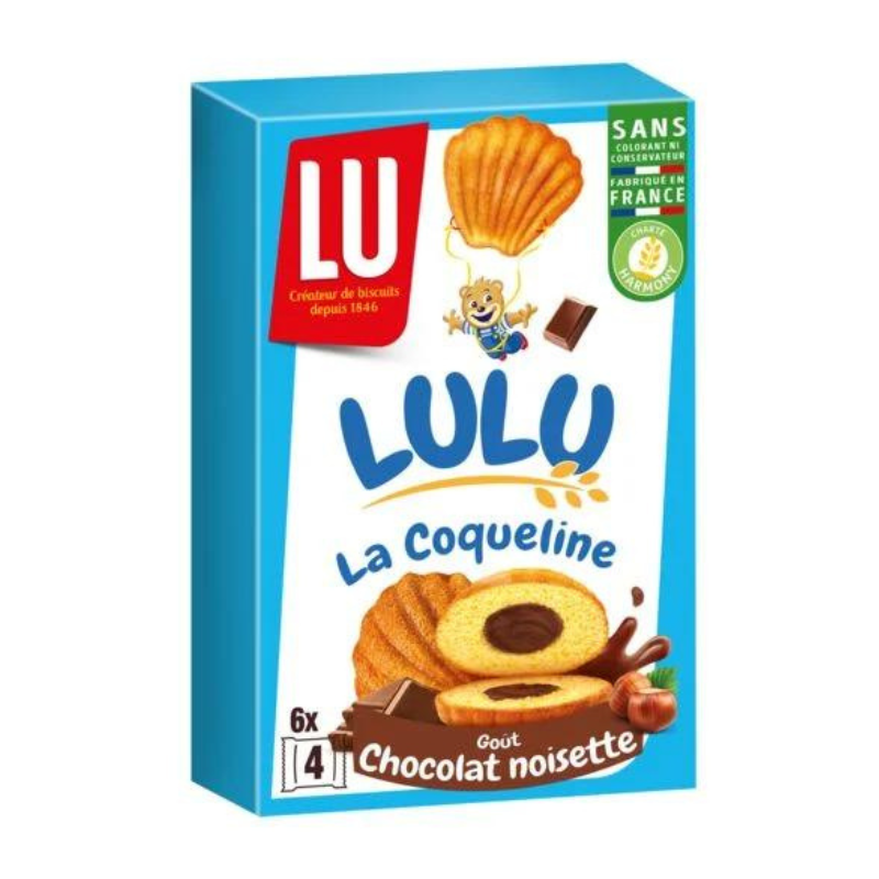 LU - GÂTEAUX FOURRES CHOCOLAT NOISETTE COQUELINE DE LULU 165g