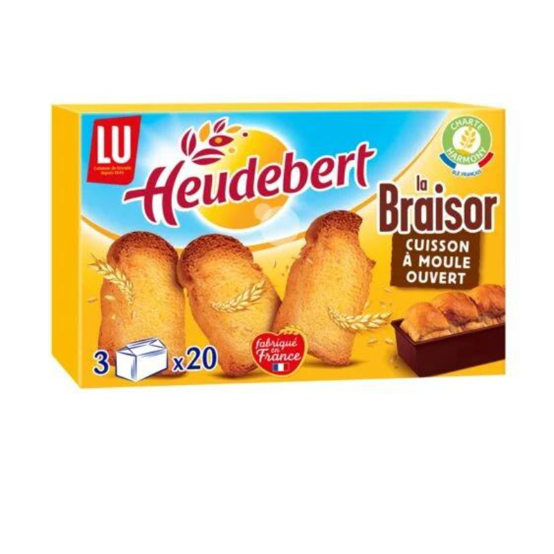 LU - BISCOTTES DOREES ET SAVOUREUSES LA BRAISOR HEUDEBERT 500g