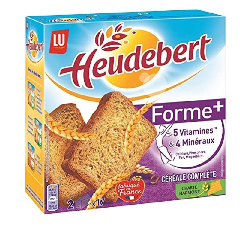 LU - BISCOTTES CEREALES COMPLETES FORME + HEUDEBERT 280g