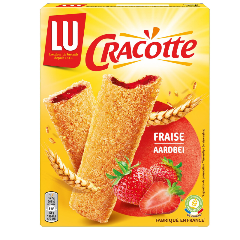 LU - BISCUITS CEREALES FOURRES FRAISE CRACOTTE 200g