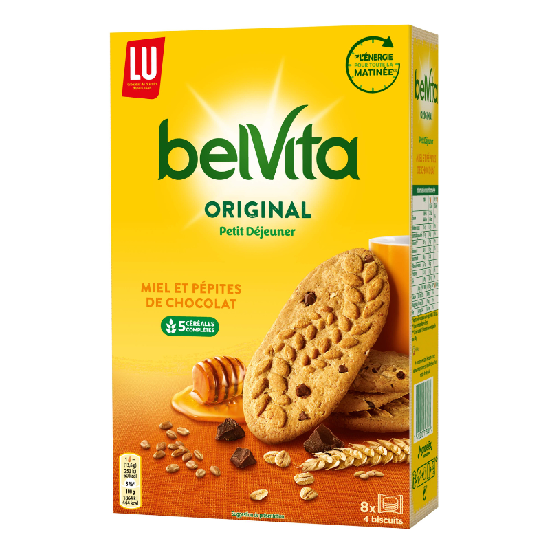 LU - BISCUITS CEREALES AU MIEL ET PEPITES DE CHOCOLAT BELVITA 400g ou 650g