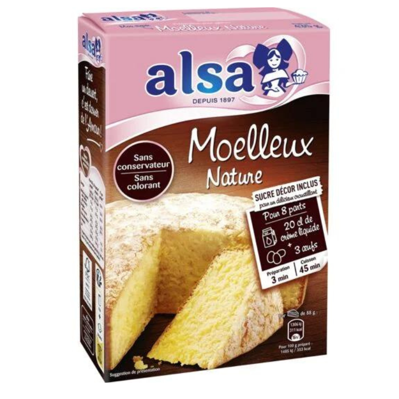ALSA - PREPARATION POUR GÂTEAU MOELLEUX NATURE 435g