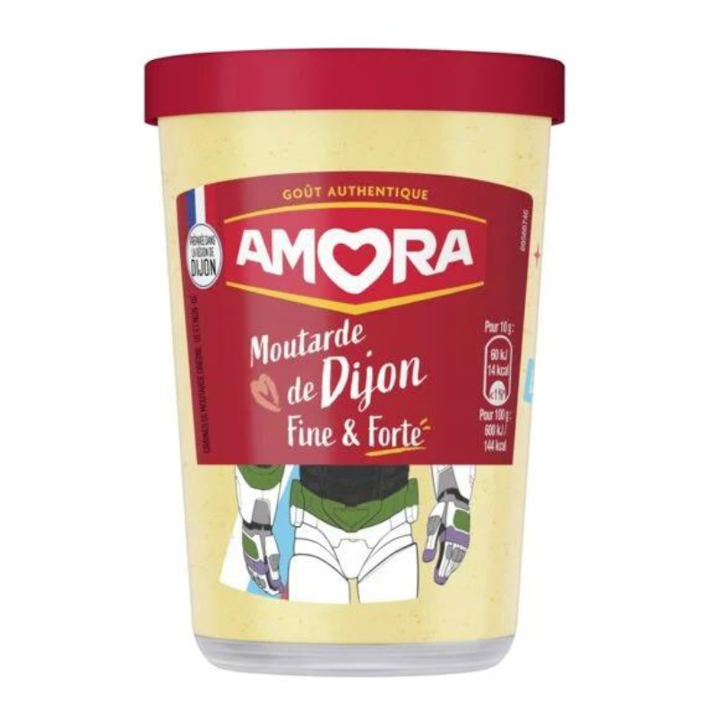 AMORA - MOUTARDE FINE ET FORTE flacon de 185g, 265g, 460g ou 430g.