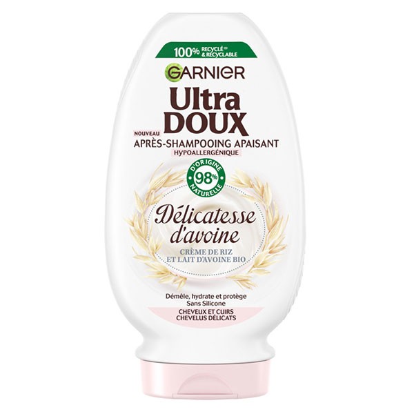 ULTRA DOUX - APRES-SHAMPOING DOUX DELICATESSE D\'AVOINE Flacon de 250ml