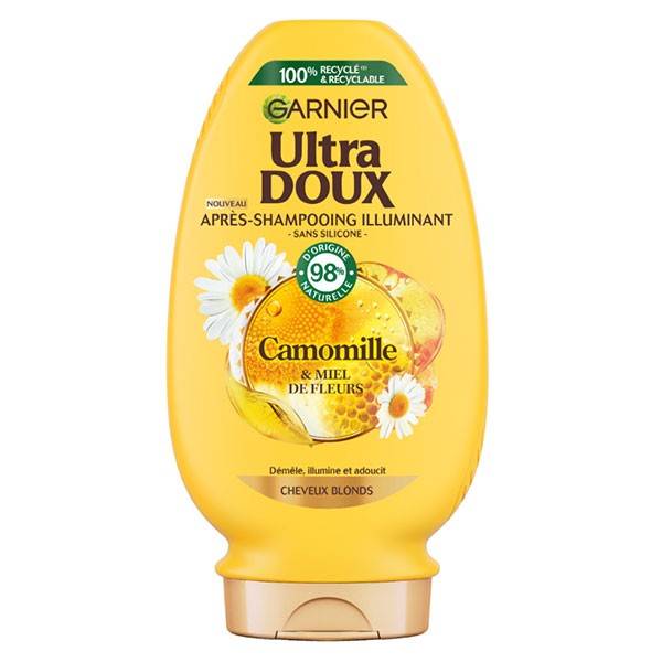 ULTRA DOUX - APRES-SHAMPOING CAMOMILLE MIEL DE FLEURS Flacon de 250ml